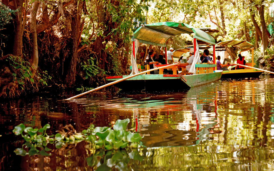 Xochimilco-Kanalfahrt in Mexiko