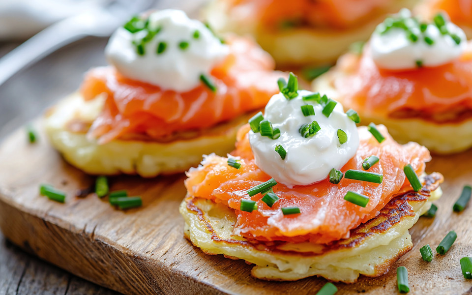 Boxty Kartoffelfladen mit R&auml;ucherlachs